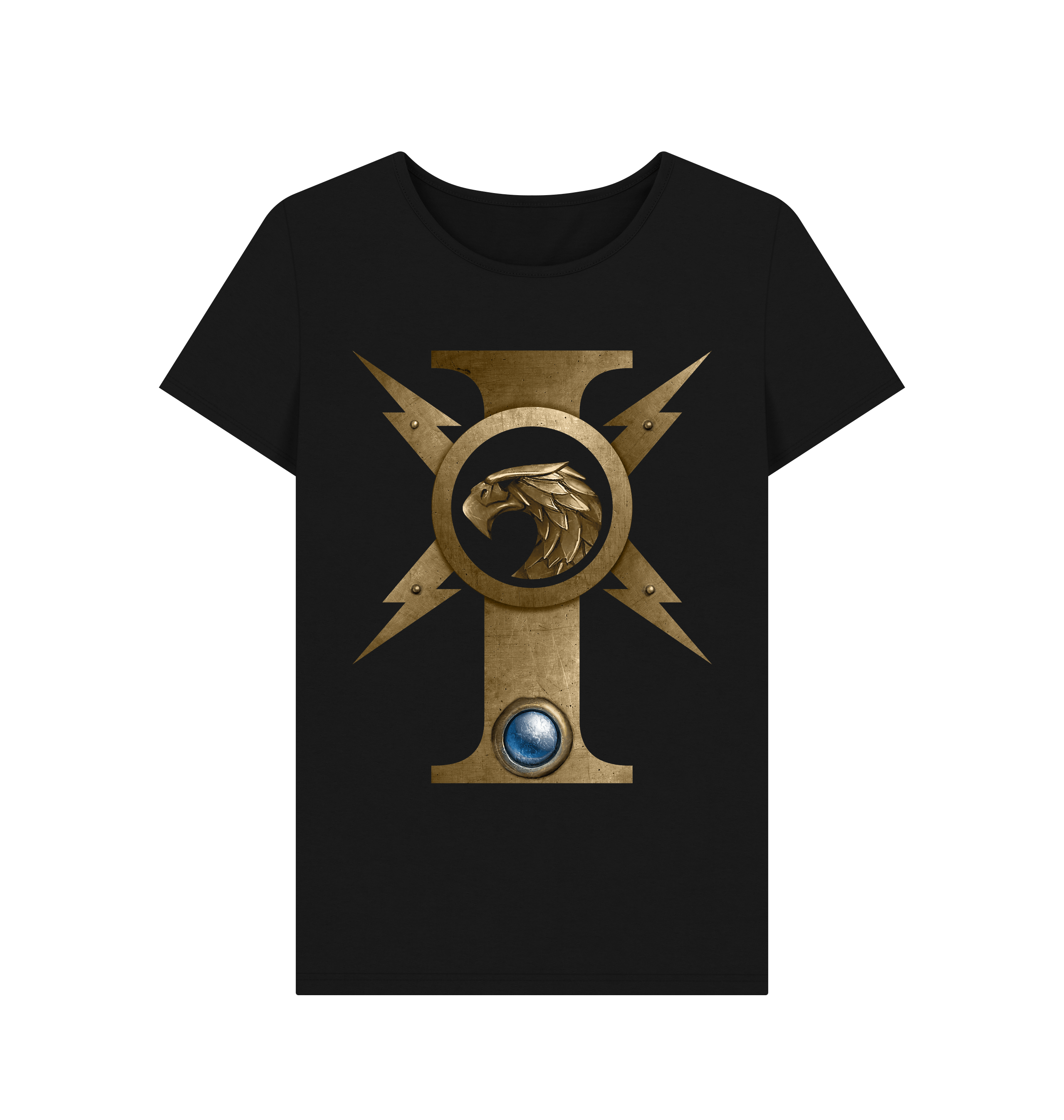 Black Adeptus Custodes Icon Fitted T Shirt